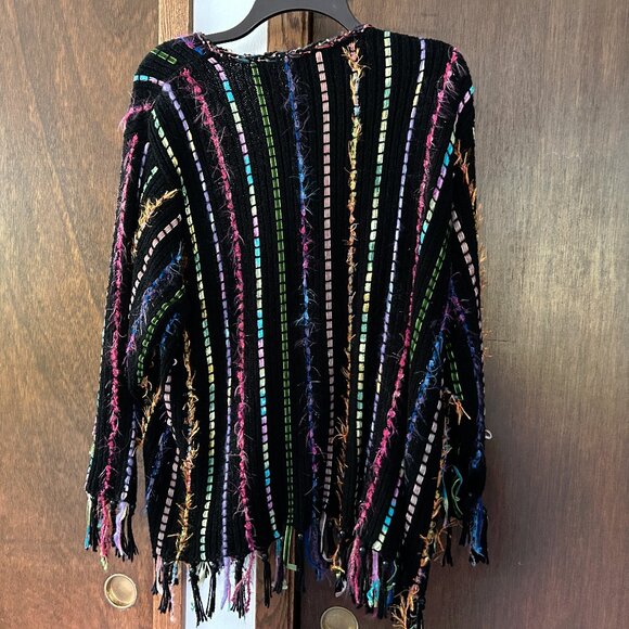 Design Options By Philip & Jane Gordon Ribbon Weave Cardigan Sweater - Picture 3 of 3